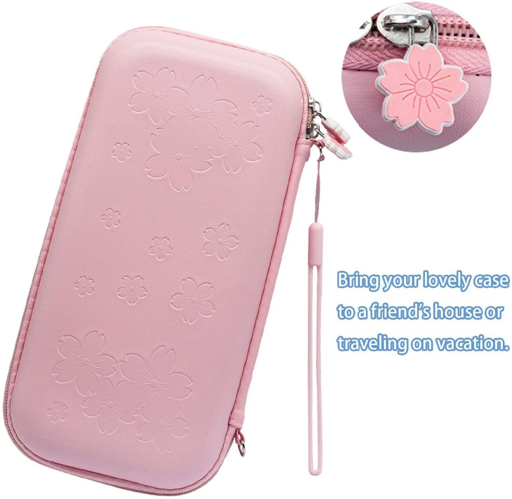 rosa Sakura PU, Carry Pouch, Case com