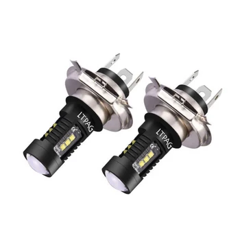 

White LED Lights COB Conversion Bulb High Low Beam Aluminum Alloy H4 9003
