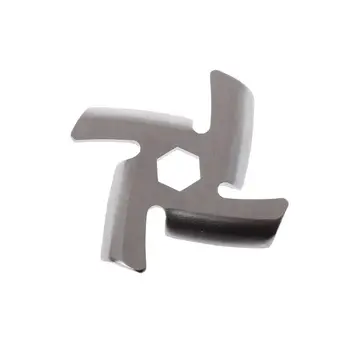 

3pcs/set Type 5 Mincer Knife Stainless Steel Anti Rust 4 Blade Hexagon Hole Meat Grinder Parts Fits Dropship