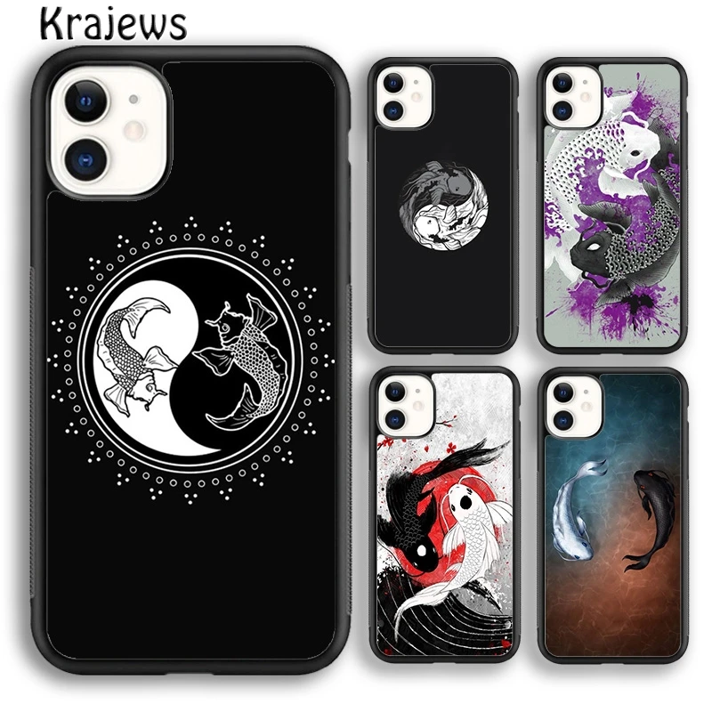 Чехол для телефона Koi карп рыба Инь Янь чехол iPhone 5 6s 7 8 plus X XS XR 11 12 13 pro max Samsung Galaxy S8 S9