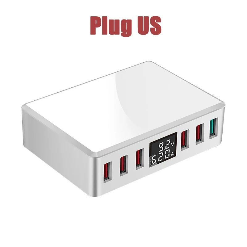 США 6 портов телефон USB зарядное устройство для Xiaomi IPad samsung huawei несколько настенных зарядки ЕС/США штекер Адаптер мобильный телефон Универсальный - Тип штекера: США