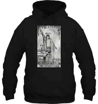 

Funny novelty The Magician Vintage Design Tarot Card Shirt cool Streetwear men women Hoodies Sweatshirts