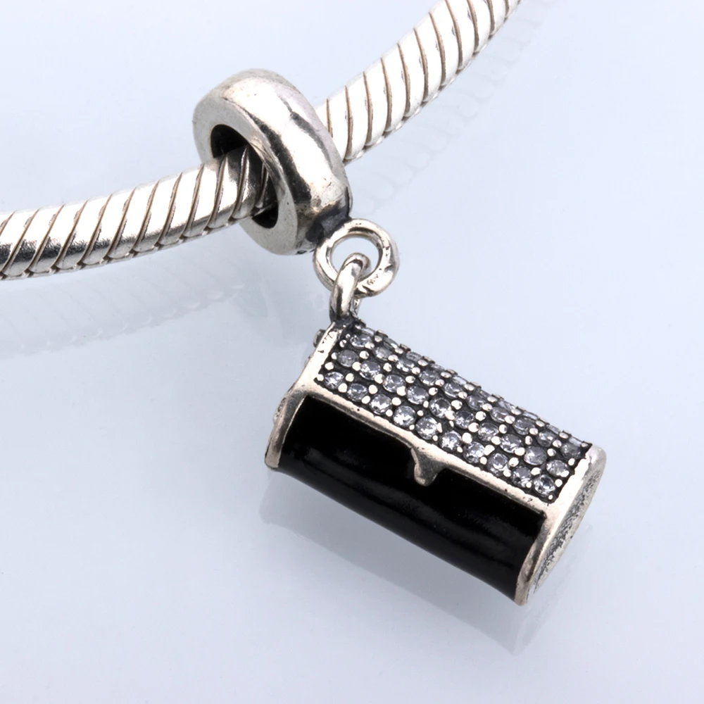 S925 sterling silver girls bag pendant a pair of bee necklace pendants for bracelet beads