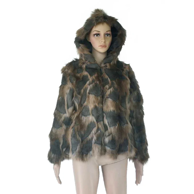 as picture Elegant Imitation Fur Coat Streetwear Cardigan New Fashion Faux Fox and Mink Fur Short Jacket for Women Warm Faux Fur Coat - Цвет: as picture