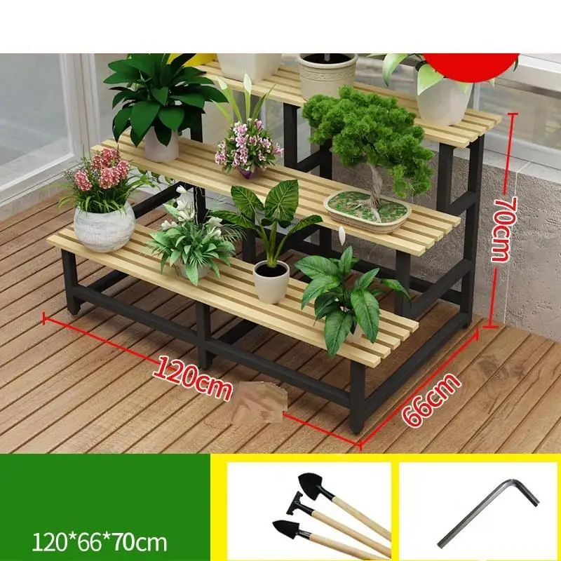 Мадера лестница для помещений Macetas Estante Repisa Para Estanteria Plantas Stojak Na Kwiaty Dekoration балкон Цветочная полка завод стенд - Цвет: MODEL I