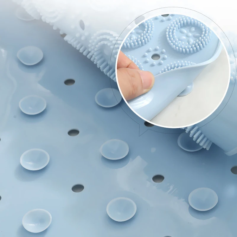 Shower Bath Mat Bathroom Round Mat Non-slip Bath Safety Massage Pad Bathroom Suction Cup Carpet Non-slip Mats