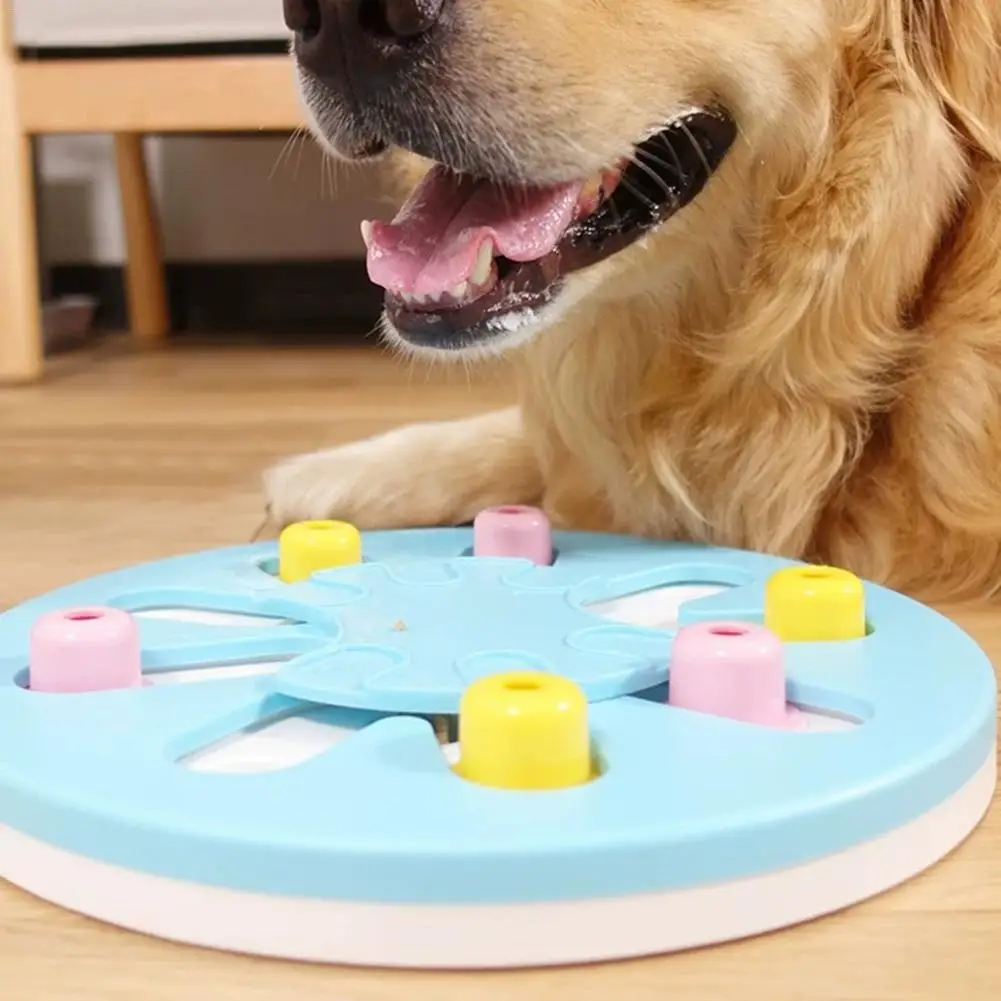 New Arrivals Pet Dog Training Feeder Plastic Dog Food Puzzle Bowl With Non-Slip Slow Dispensing Feeding For Mini Dog Puppies