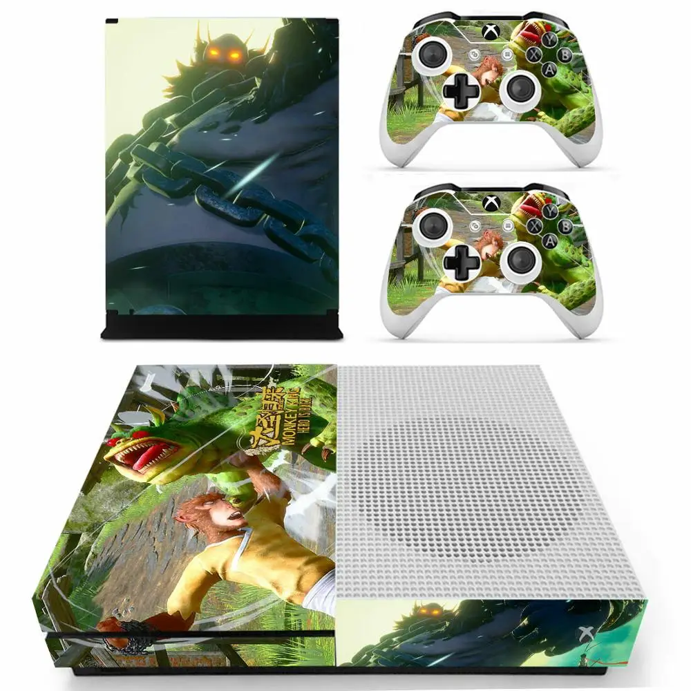 Король обезьян: Герой наклейки на заднюю панель для Xbox One S Виниловая наклейка для Xbox one Slim консоль и два контроллера