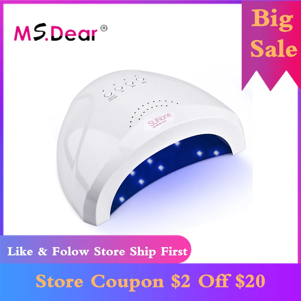 Online Lámpara UV de 24 48W para secador de esmalte de uñas 30 LED secado de luz uñas de las manos y uñas de los pies herramientas de arte de uñas salón MÁQUINA DE MANICURA