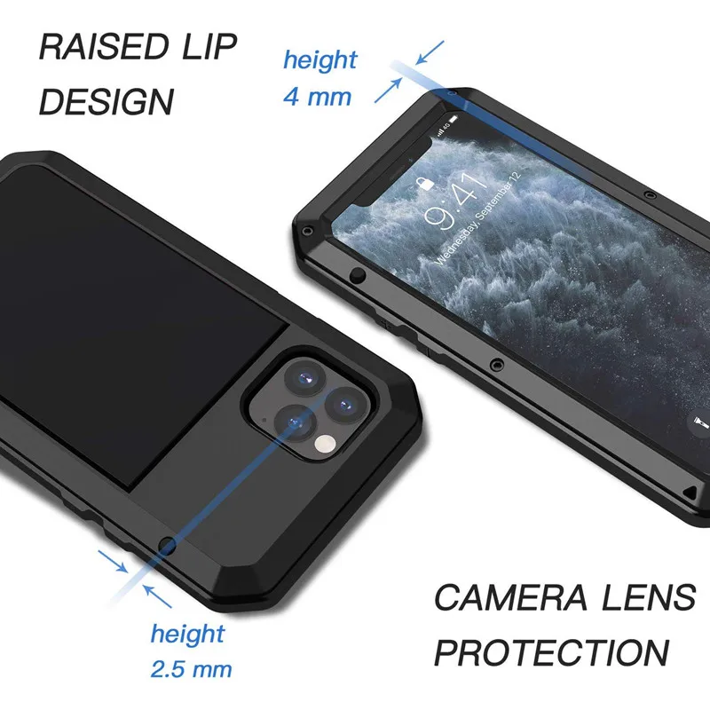 Сверхпрочный бронированный водонепроницаемый чехол Doom для телефона iPhone 11 12 Pro X XR