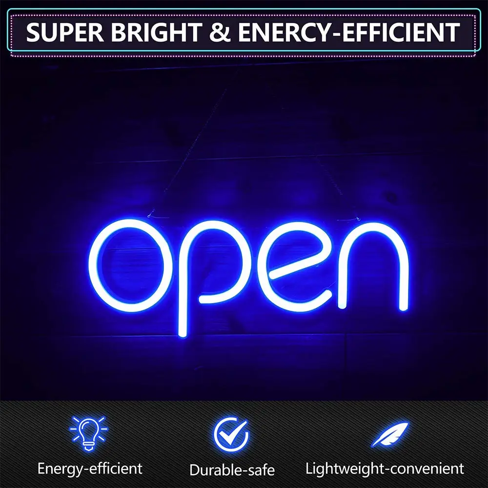 Neon Sign OPEN Neon Sign Business LED Light Lamp Integrative Ultra Bright Bar Club Store Display Shop Advertising Lighting Lamp