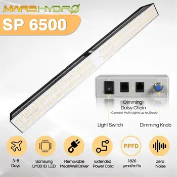 

Mars Hydro SP 6500 650W LED Led Grow Light SAMSUNG LM301B Diodes Dimmable Full Spectrum Phytolamp for Greenhouse Indoor Plants