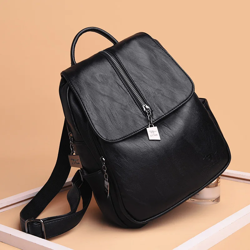 

Backpack Women's Korean-style 2019 New Style Trend Versatile Large Capacity Travel Sheepskin Textured Small Backpack