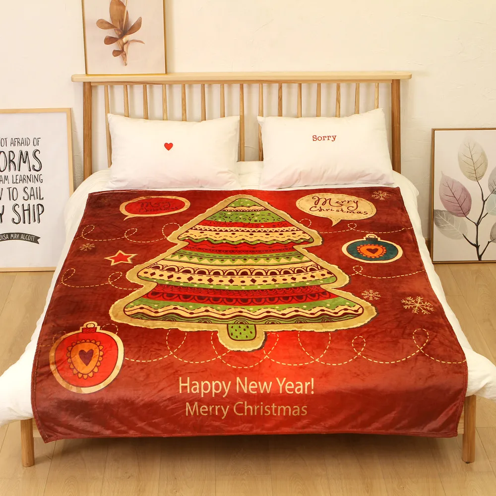D Рождественские одеяла из фланелевой ткани, одеяло для дивана, кровати, 150x200 см, круглые диванные покрывала с тортилью, покрывало для диванов, s для кроватей, Mantas C1126 - Цвет: D