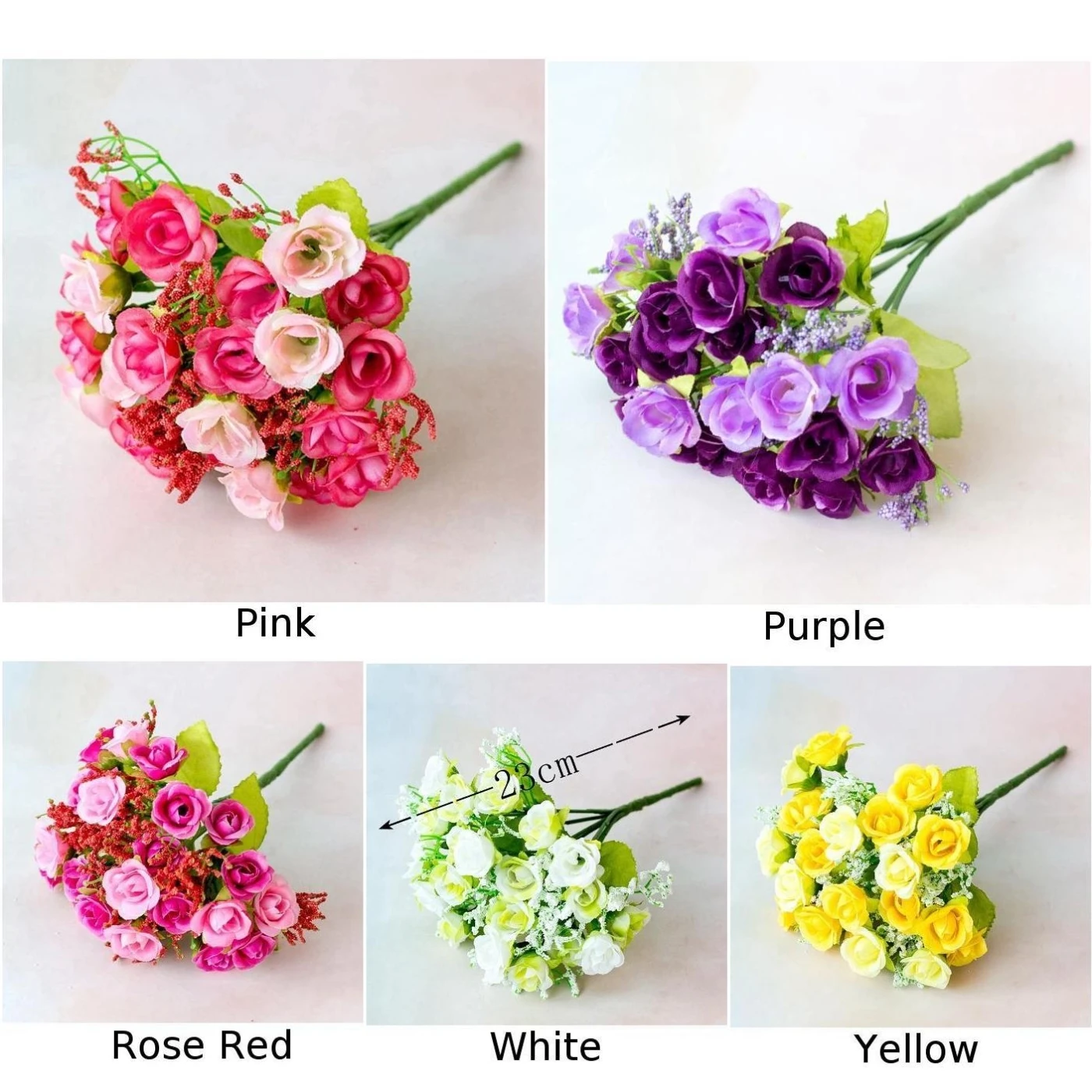 1 X Fake Rose Artificial Flowers Bunch Bouquet Wedding Home Party Decor Ornament