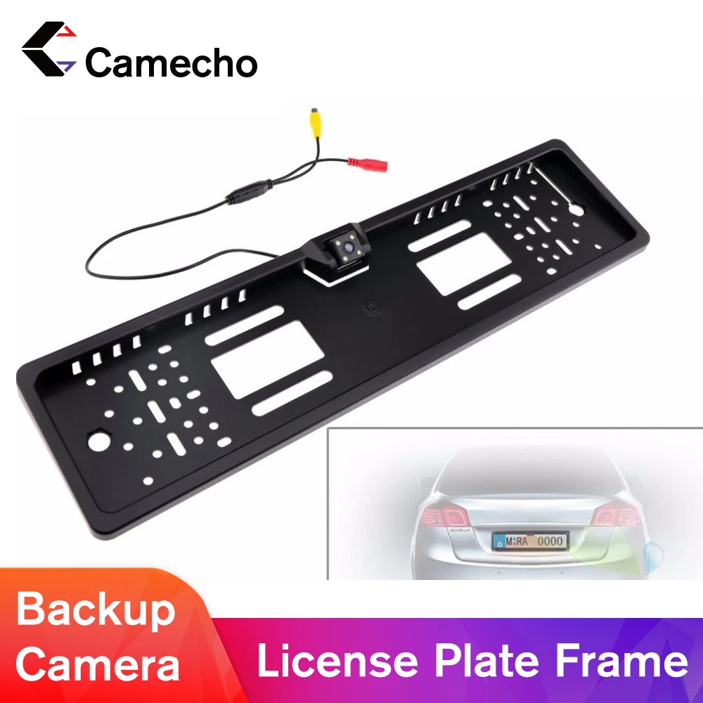 Камера заднего вида Camecho водонепроницаемая рамка для номерного знака