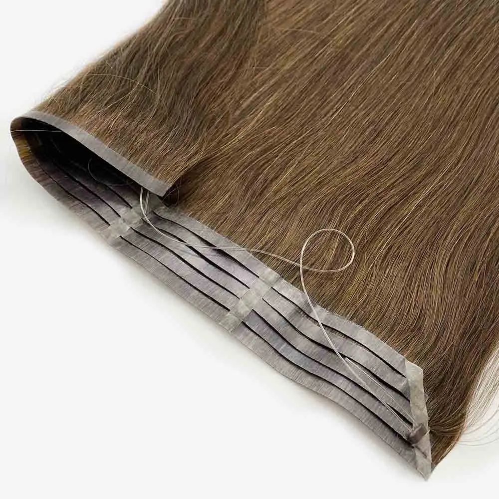 Bluelucky-extensiones de cabello sintético, nuevo diseño, Halo, liso, 100 g/unid