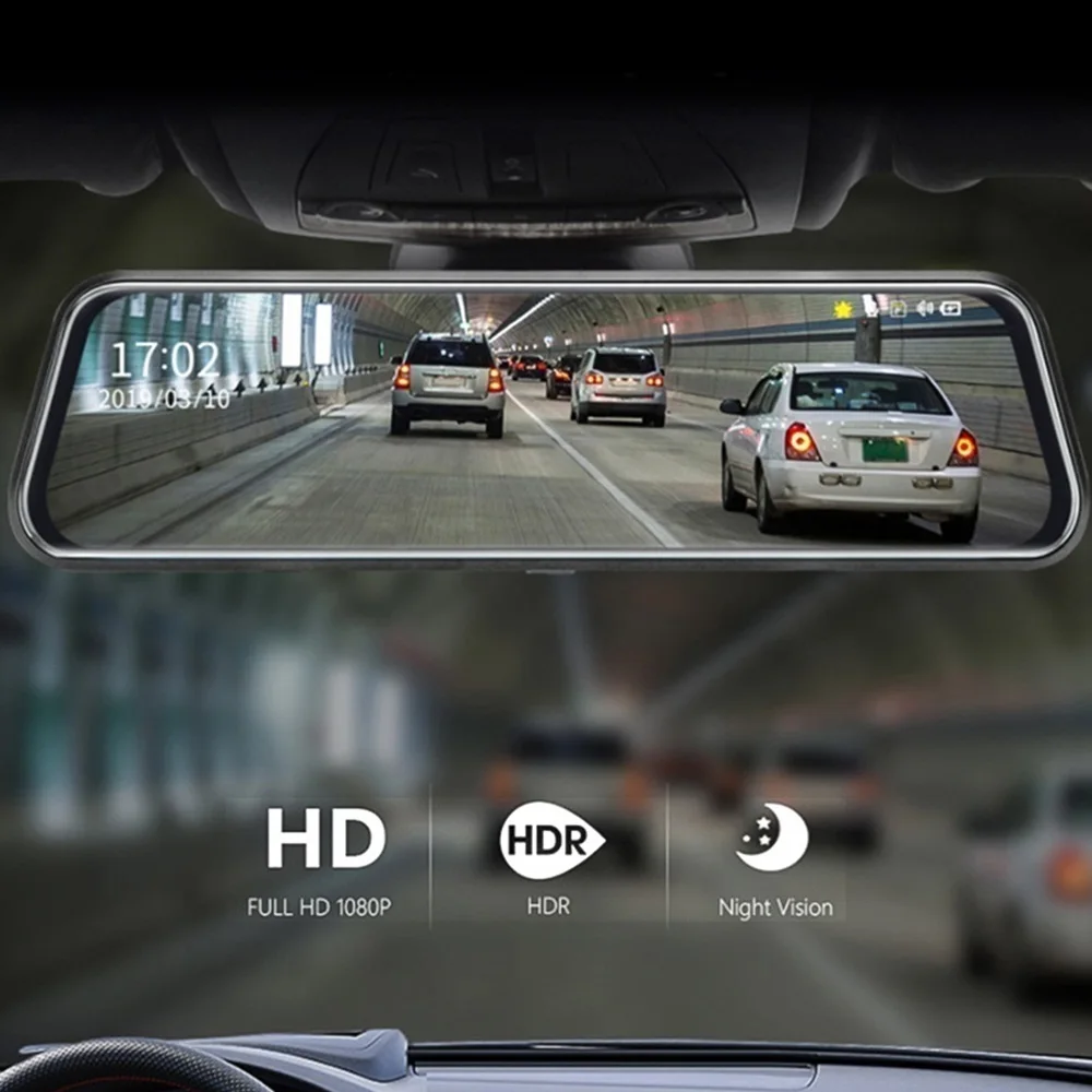 ANYTEK 9 66 дюйма Full HD автоматический видеорегистратор с двумя объективами для