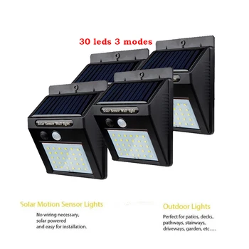 

2/4PCS High Quality Separable Solar Panel Outdoor LED Wall lamp Motion Sensor/Night Sensor Solar light For Garden Night Light 50