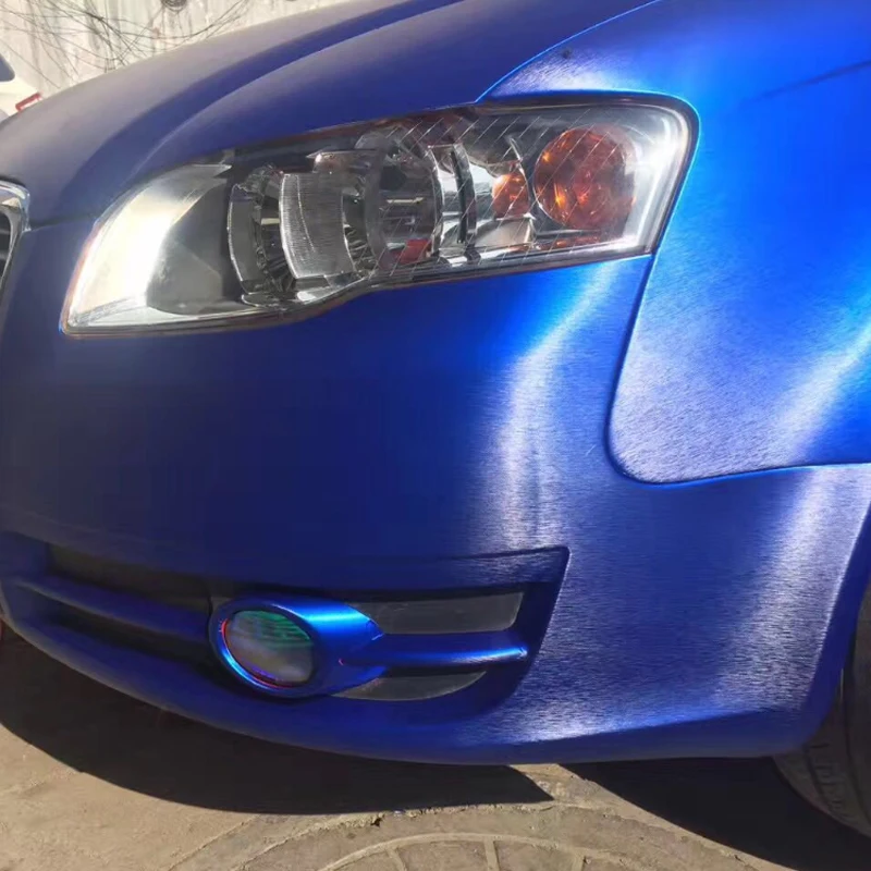 Blue Brushed Metallic Vinyl Film-3