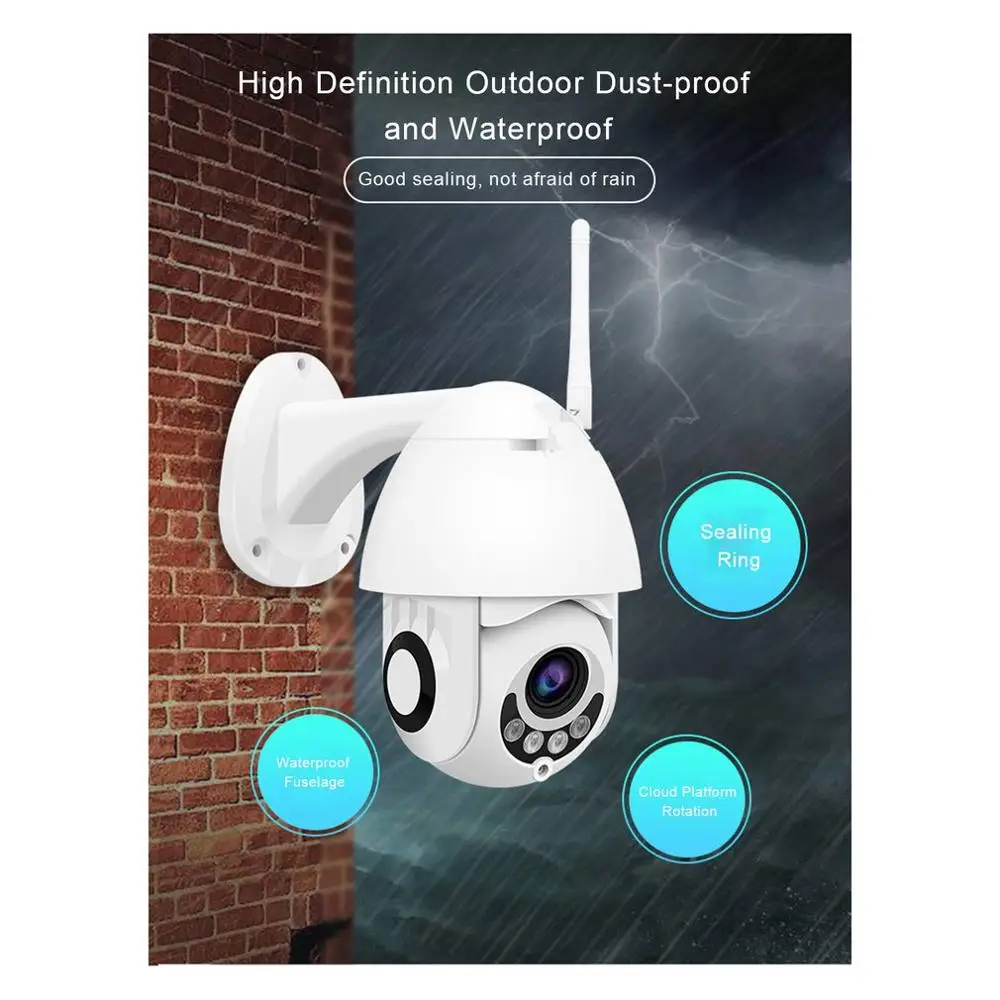 Waterproof Wireless Wifi IP Camera1080P OutdoorSpeed Dome Security Camera Network CCTV Surveillance 2 million