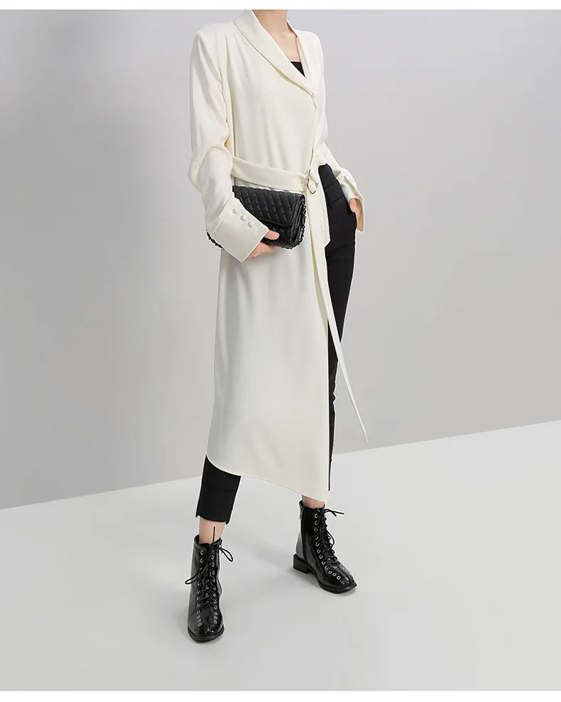 [YaLee] Новая мода Лето Осень простой зубчатый комбинезон для новорожденных с длинными рукавами кнопка Асимметричная Свободная блузка рубашка женская N114