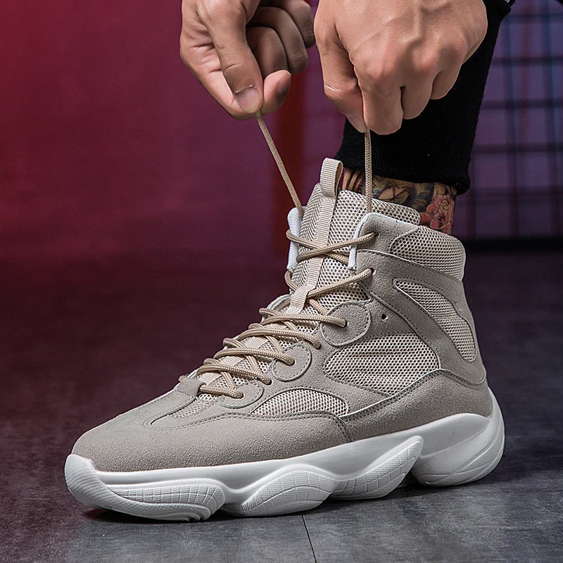

Lightweight Non-slip Snow Boots Men 2019 High Top Fashion Suede Ankle Boots Mens High Quality Sneakers Male Leather Casual Shoes