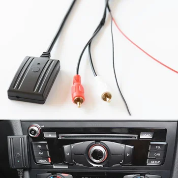 

Car Bluetooth Microphone Phone Call Handsfree Kit Music AUX-IN Audio Adapter For Universal 2RCA Wireless AUX Audio Wiring
