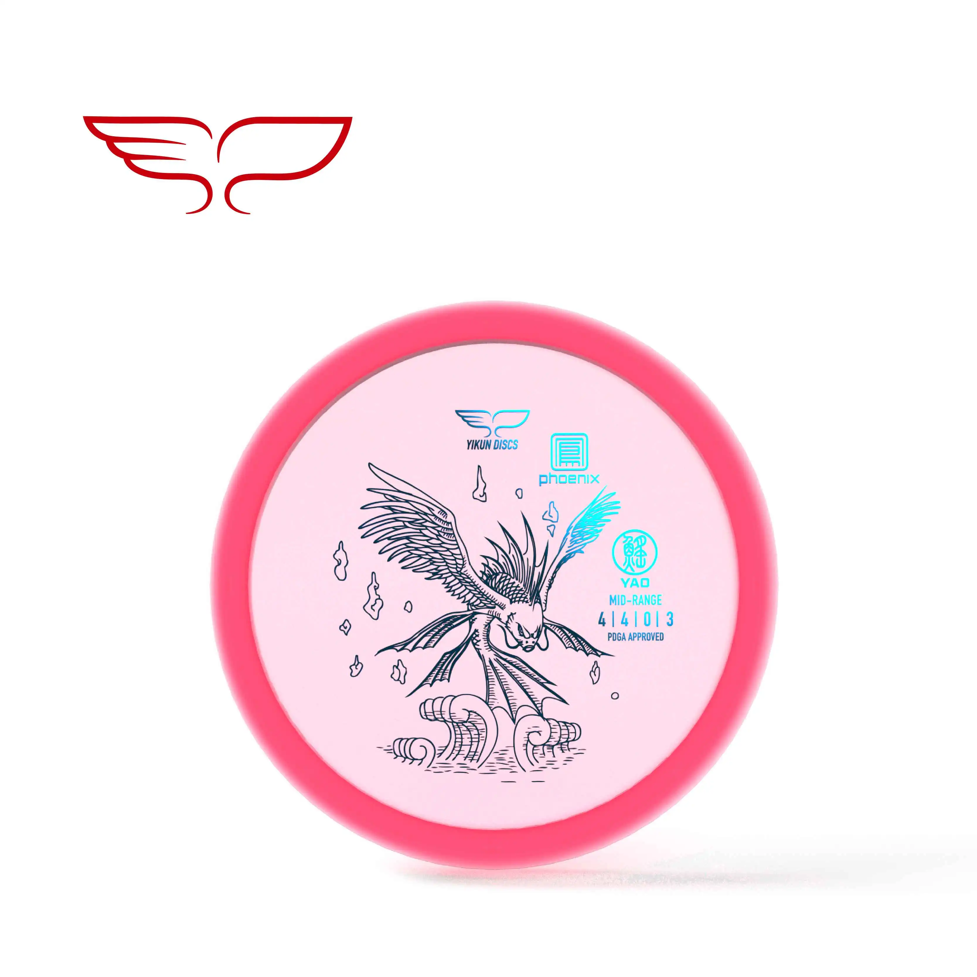 YIKUN диски PDGA одобренный диск Гольф диск среднего диапазона Яо - Цвет: Phoenix-Line Pink