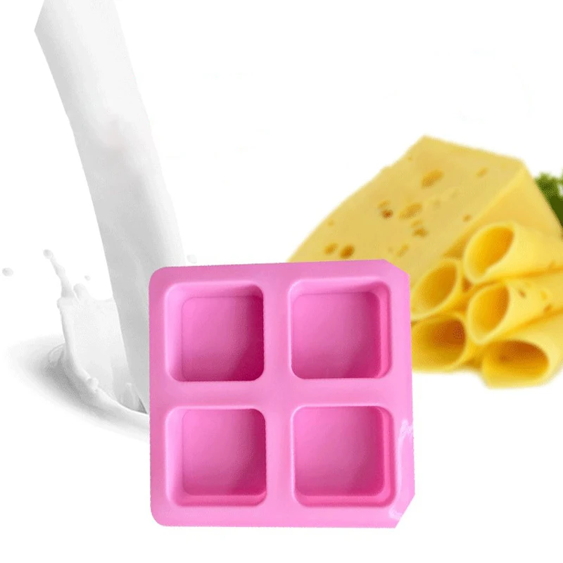 

4pcs Square large Silicone Bake Baking Mold DIY Handmade Sopa Making mold Mould Form Tray Kitchen Tools