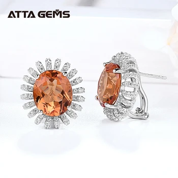 

AttaGems Women Solid 925 Sterling Silver Zultanite Gemstone Stud Earrings Russian diaspore Color Change earrings for wedding