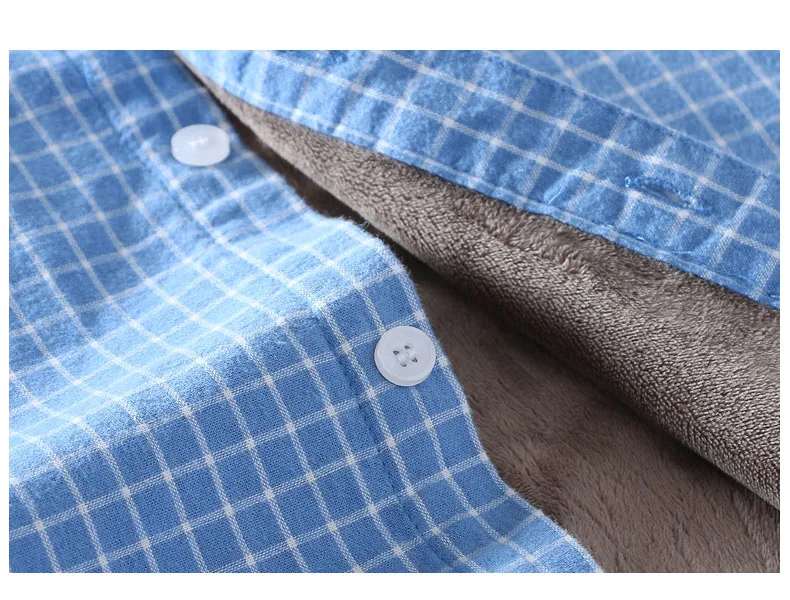 Schinteon Мужская зимняя теплая рубашка шлифовальная хлопковая бархатная подкладка фланелевая Нижняя клетчатая рубашка S-4XL наивысшего качества