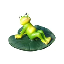 Статуя животного реалистичный двор Настольный орнамент парк плавающая скульптура Сад домашний декор милый водоем смолы открытый