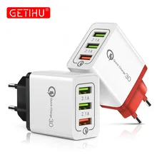 GETIHU 18 Вт USB зарядное устройство Быстрая зарядка 3,0 ЕС вилка универсальный настенный адаптер Быстрая зарядка для iPhone X huawei samsung S9 мобильный телефон