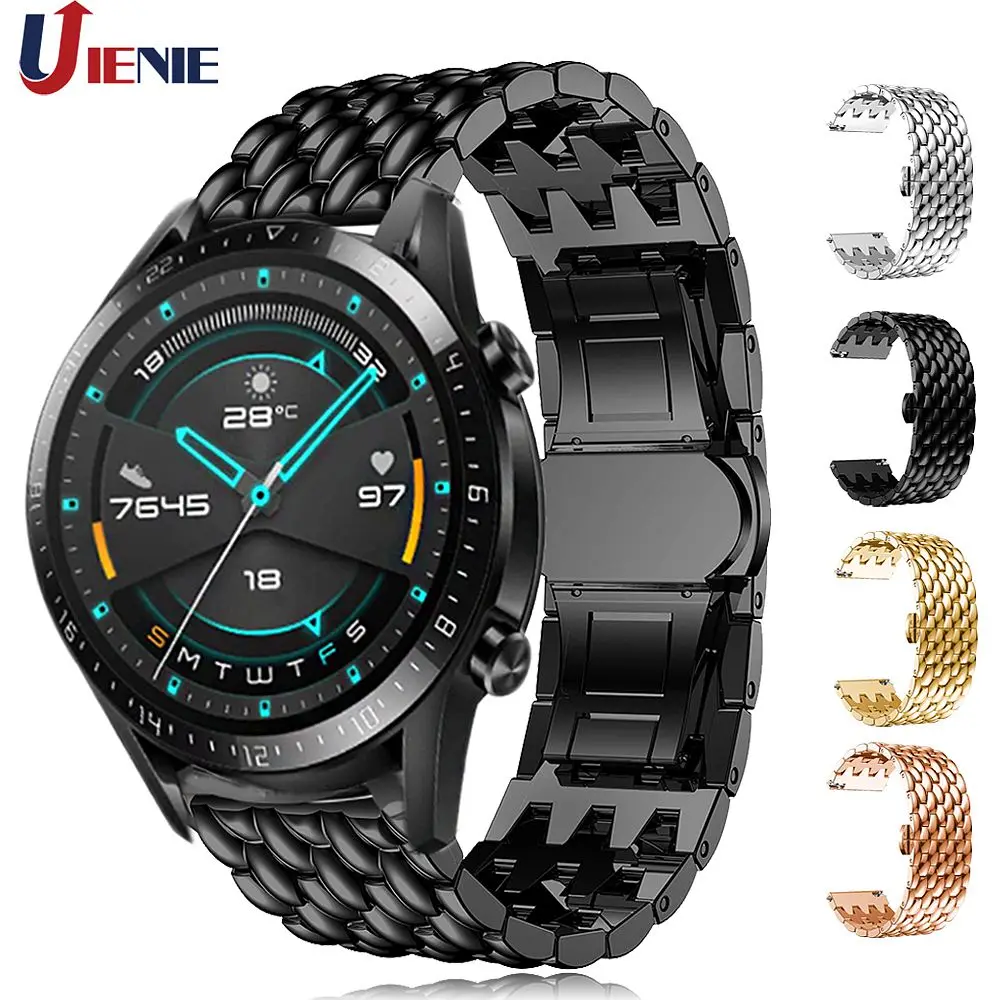 Ремешок для часов Huawei Watch GT 2/GT2 / gt 2e браслет из нержавеющей стали смарт Galaxy 46 мм 22