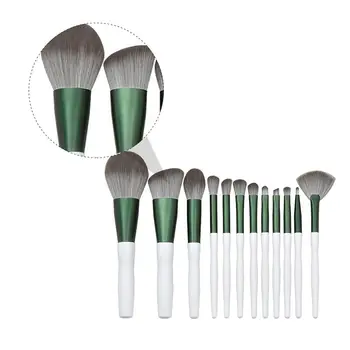 

12pcs Glass Green Brush Durable Eyebrow Brush Cosmetic Brush Eyelash Brush