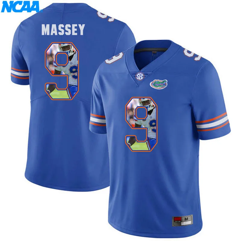 Новое поступление высокое качество Florida Gaters Massey#9 Доусон#7 футболка колледжа Джерси S-XXXL