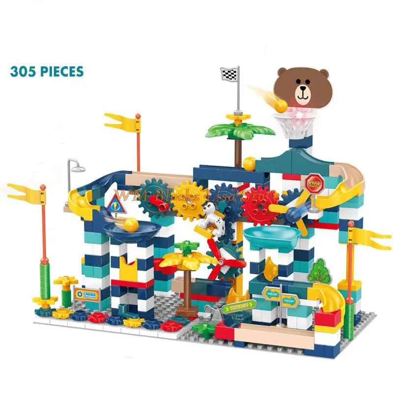 MOC Large Particles Car Ball Chute Shooting Gear Building Blocks Children Creativity Educational Toys Gifts 222-B603 222-B600