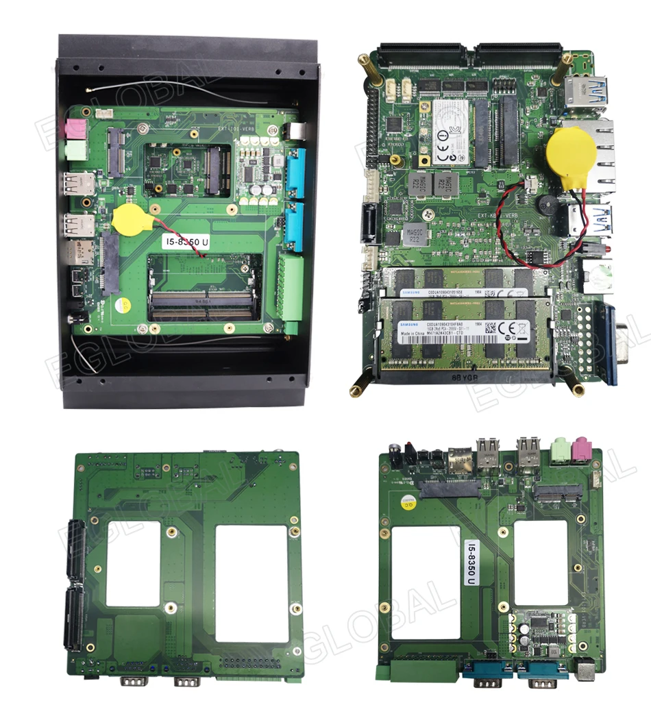 Новый промышленный мини-ПК без вентилятора i5 8250U i7 7500U 2 * DDR4 2 * Lans настольный компьютер Win10 Linux 2 * COM GPIO 4G SIM VGA HDMI WiFi