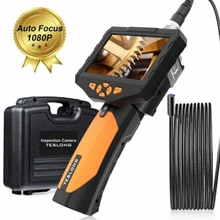 4,5 ''ЖК-монитор 1080P Автофокус змея ЖК-объектив камеры промышленный эндоскоп 14,5 мм IP67 инспекционный бороскоп 6 светодиодов маслостойкий