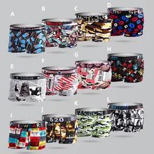 New Mens Swimming Cloth Boxer Underwear Mens Summer Printing Hot Four Corner Trouser Head Mens Boxers Briefs