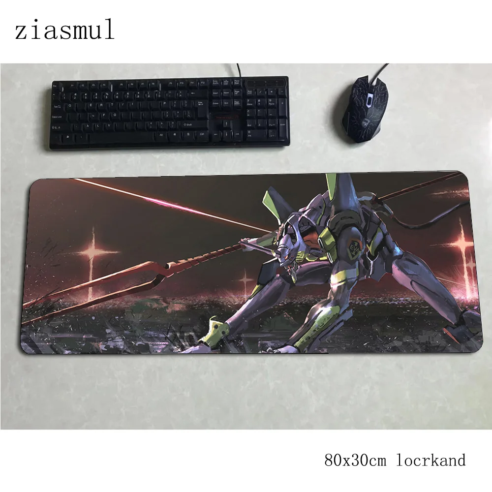 

evangelion mouse pad 80x30cm mats Colourful Computer mouse mat gaming accessories Cartoon large mousepad keyboard games pc gamer