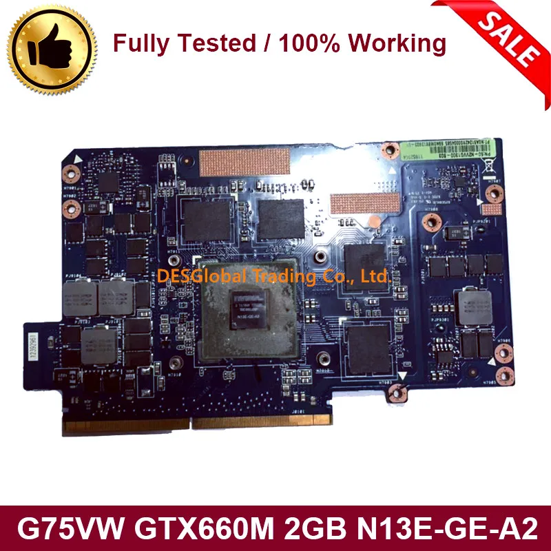 For ASUS G75V G75VW 2GB GTX660M N13E-GE-A2 VGA Video Graphic Card Highest Configuration Fully Tested Free Shipping