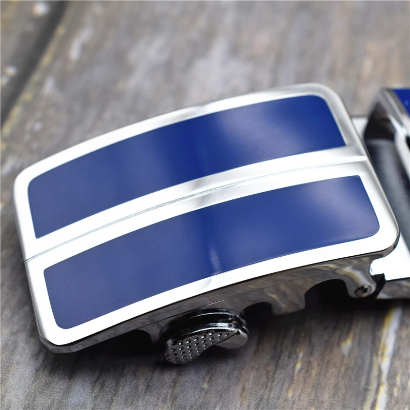Cow Leather Belt Men 3.5CM Width Male Leather Strap Large Size Automatic Buckle Belt 90-130CM