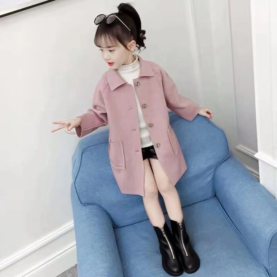 

3 4 5 6 7 8 9 10 11 12 Years Toddler Kids Baby Girl Clothes Long Sleeve Outwear Spring Autumn Winter Girl Jackets Coat 2 Colors
