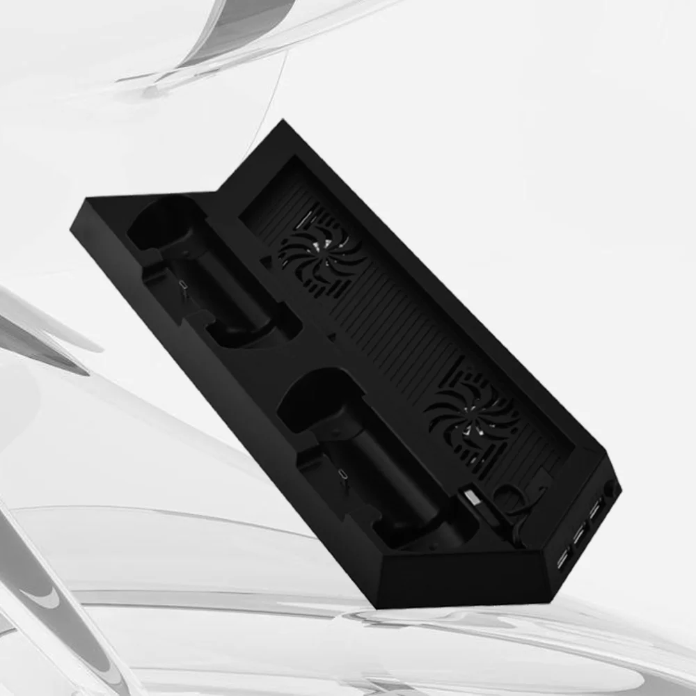 

1pc Vertical Stand Premium with Cooling Fan Multi-functional Dual Durable Charging Station Charging Stand for PlayStation 4 PS4