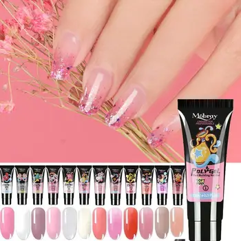 

Nail Kit Gel Extension Set Acryl Poly Gel Set Quick Building 15 Ml Builder Uv Gel Nail Art Kits Makeup For Women