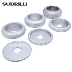 SUBRILLI – meuleuse d'angle 3 ", 75mm, disque de meulage en diamant brasé sous vide, pour pierre, marbre, granit, béton 