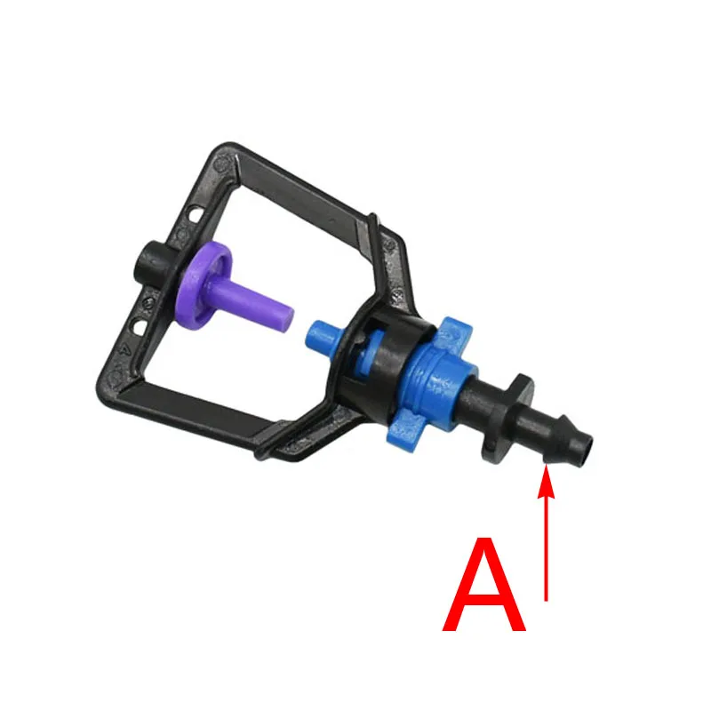 Greenhouse Hanging Refraction Mist Sprinkler Nozzle Threaded Barb Connector 360 Degrees Irrigation 10Pcs