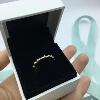 

Spring 2020 New 1: 1 High Quality Flower Petals Band Ring Fit DIY Original Good Charm Jewelry With Box
